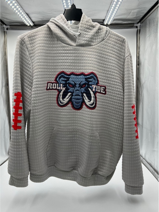 Other - Alabama Crimson Tide Roll Tide Elephant Quilted Hoodie 3XL Gray Red